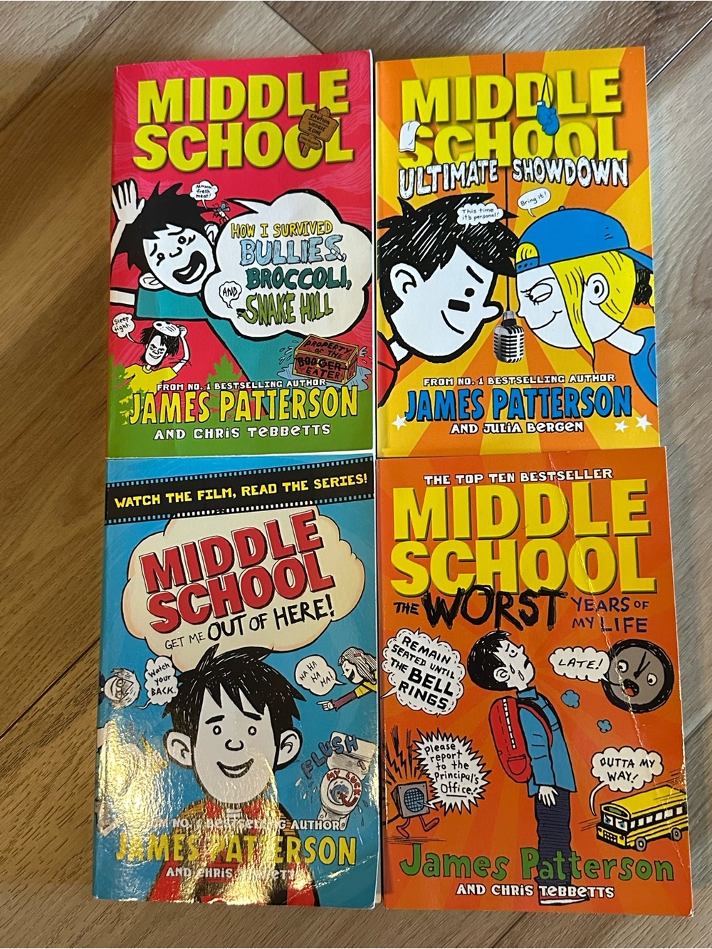 James Patterson Middle School 4 Paperback Book Bundle Set